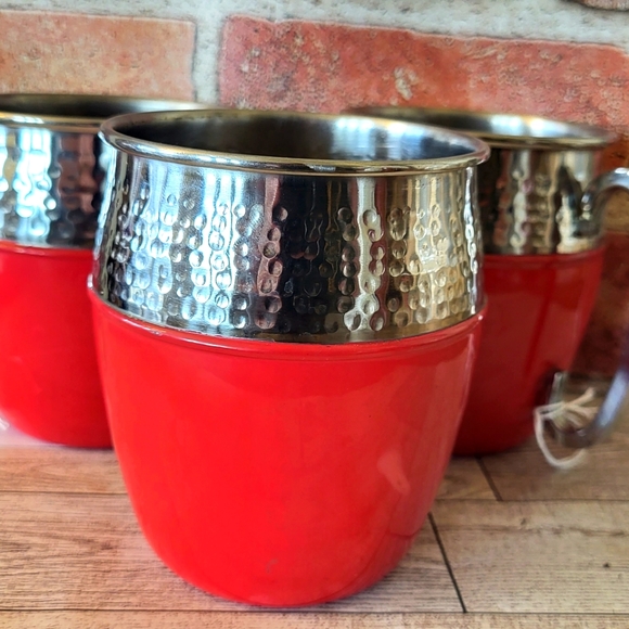 Hammered metal mule mugs - Picture 3 of 5